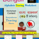 Bengali Banjonborno Alphabet Tracing Worksheet PDF